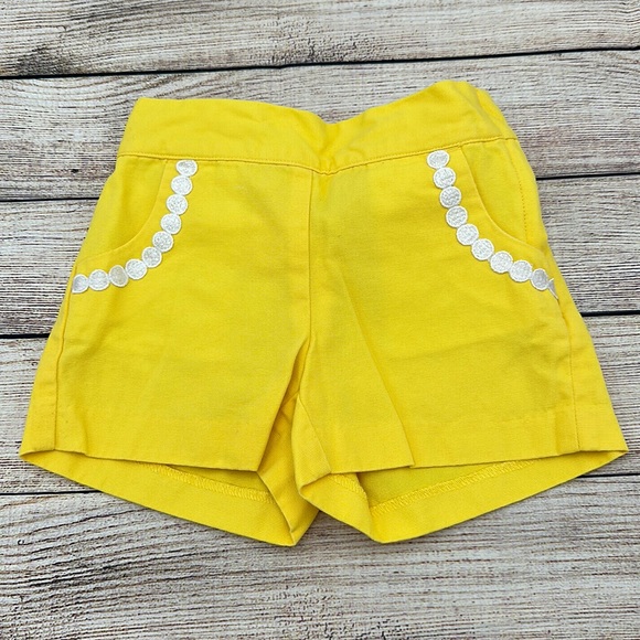 Janie and Jack Other - Janie and Jack Yellow with White Detail Adjustable waist Shorts Girls Si…